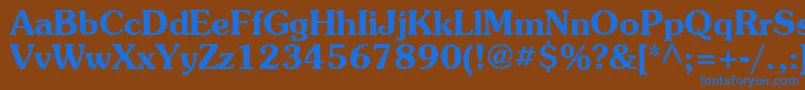 Agpb Font – Blue Fonts on Brown Background