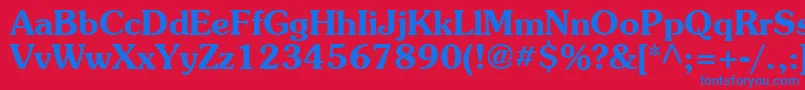 Agpb Font – Blue Fonts on Red Background