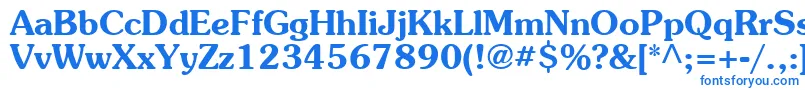 Agpb-Schriftart – Blaue Schriften auf weißem Hintergrund