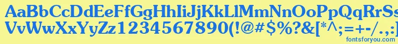 Agpb Font – Blue Fonts on Yellow Background