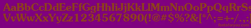 Agpb-Schriftart – Braune Schriften auf violettem Hintergrund