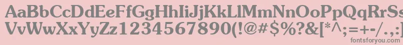 フォントAgpb – ピンクの背景に灰色の文字