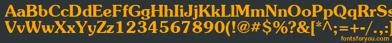 フォントAgpb – 黒い背景にオレンジの文字