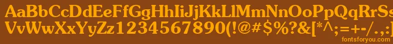Agpb Font – Orange Fonts on Brown Background