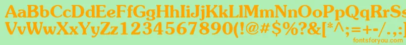 Agpb Font – Orange Fonts on Green Background