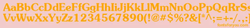 Agpb Font – Orange Fonts on Pink Background