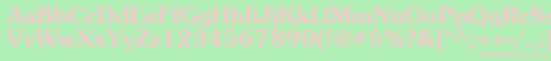 Agpb Font – Pink Fonts on Green Background