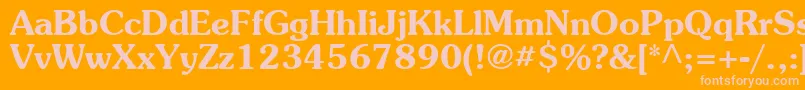 Agpb Font – Pink Fonts on Orange Background