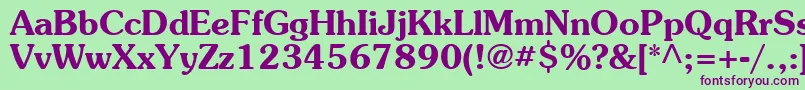 Agpb Font – Purple Fonts on Green Background
