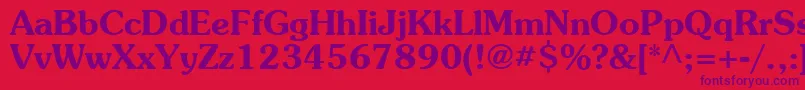 Agpb Font – Purple Fonts on Red Background