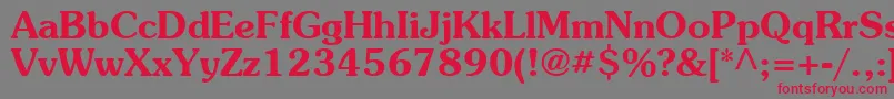 Agpb Font – Red Fonts on Gray Background