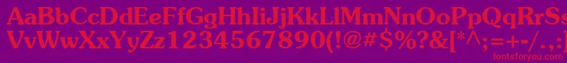 Agpb Font – Red Fonts on Purple Background