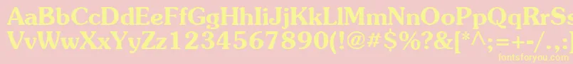 Agpb Font – Yellow Fonts on Pink Background