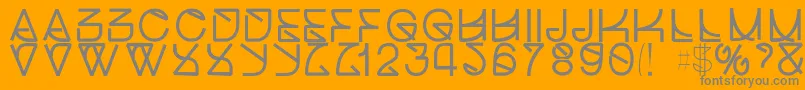 Helveticastrugglebold Font – Gray Fonts on Orange Background