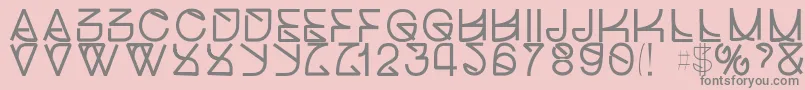 Helveticastrugglebold Font – Gray Fonts on Pink Background