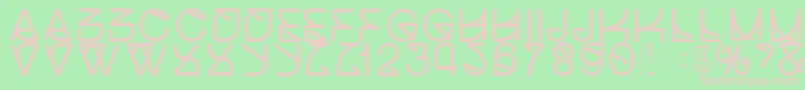 フォントHelveticastrugglebold – 緑の背景にピンクのフォント