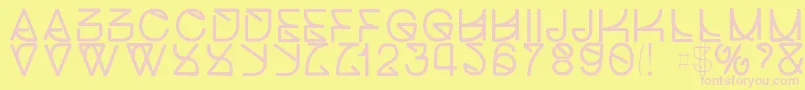 Helveticastrugglebold Font – Pink Fonts on Yellow Background