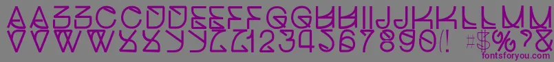 Helveticastrugglebold Font – Purple Fonts on Gray Background