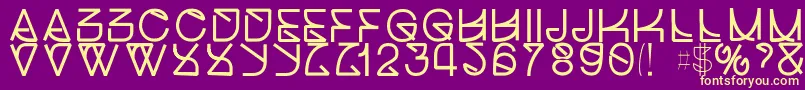 Helveticastrugglebold Font – Yellow Fonts on Purple Background