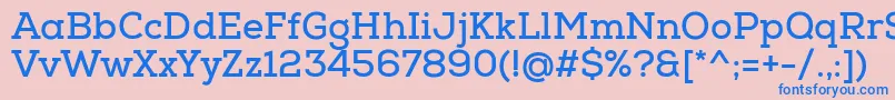 NexaSlabBold Font – Blue Fonts on Pink Background