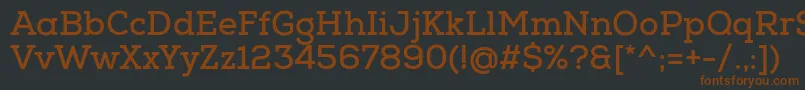 NexaSlabBold-fontti – ruskeat fontit mustalla taustalla