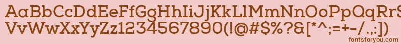 NexaSlabBold Font – Brown Fonts on Pink Background