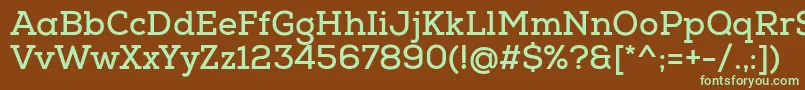 NexaSlabBold Font – Green Fonts on Brown Background