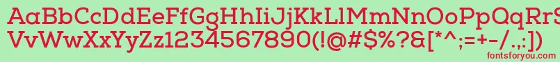 NexaSlabBold Font – Red Fonts on Green Background