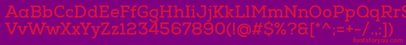 NexaSlabBold Font – Red Fonts on Purple Background