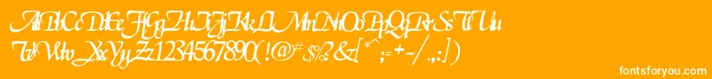 Rselgarrett Font – White Fonts on Orange Background