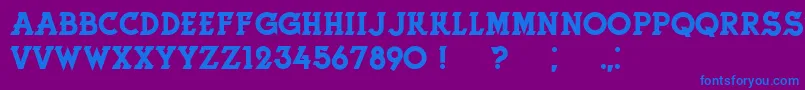 Шрифт HerneRegular – синие шрифты на фиолетовом фоне