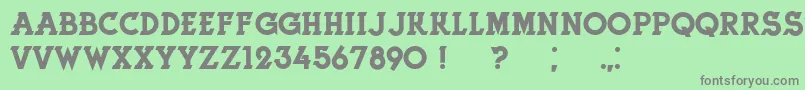 Saiba mais sobre a fonte HerneRegular Fonte HerneRegular – fontes cinzas em um fundo verde