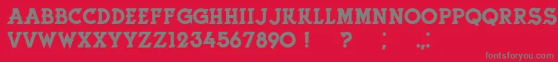 HerneRegular Font – Gray Fonts on Red Background