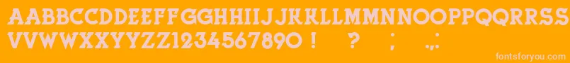HerneRegular-Schriftart – Rosa Schriften auf orangefarbenem Hintergrund