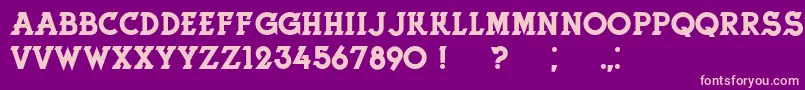 HerneRegular Font – Pink Fonts on Purple Background