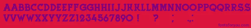 HerneRegular Font – Purple Fonts on Red Background