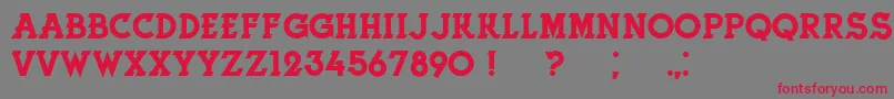 HerneRegular Font – Red Fonts on Gray Background