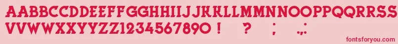 HerneRegular Font – Red Fonts on Pink Background