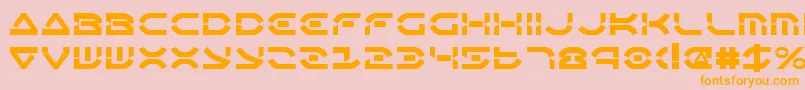 Oberon ffy Font – Orange Fonts on Pink Background