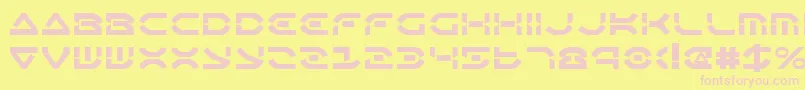 Oberon ffy Font – Pink Fonts on Yellow Background