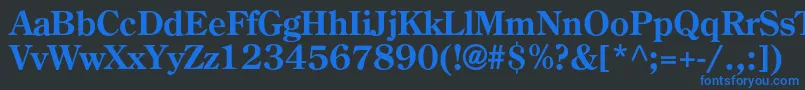 AgcenturioncBold Font – Blue Fonts on Black Background