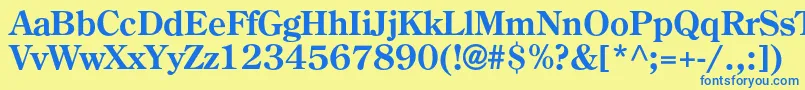 AgcenturioncBold Font – Blue Fonts on Yellow Background