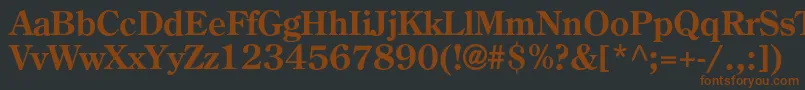AgcenturioncBold-fontti – ruskeat fontit mustalla taustalla