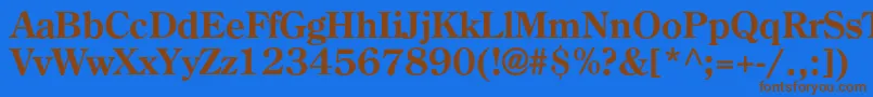 AgcenturioncBold Font – Brown Fonts on Blue Background