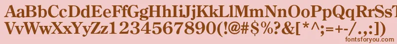 AgcenturioncBold Font – Brown Fonts on Pink Background