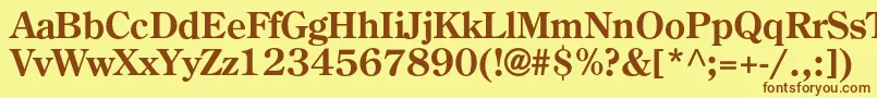 AgcenturioncBold Font – Brown Fonts on Yellow Background