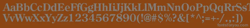 フォントAgcenturioncBold – 茶色の背景に灰色の文字