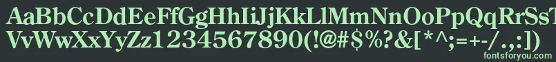 AgcenturioncBold Font – Green Fonts on Black Background