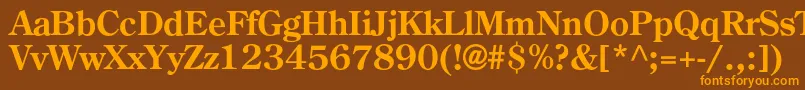 AgcenturioncBold Font – Orange Fonts on Brown Background