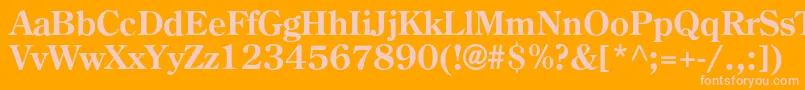 AgcenturioncBold Font – Pink Fonts on Orange Background